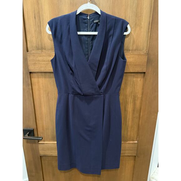 Antonio Melani Women's Sheath Dress Size 6 Navy Blue Professional Knee-Length - Picture 2 of 11